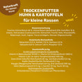 Bild in Galerie-Betrachter laden, Trockenfutter Huhn & Kartoffeln für kleine Rassen - Zusammensetzung
