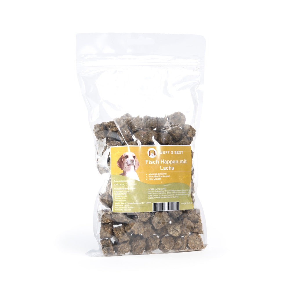 Fisch Happen mit Lachs - Belohnung für Hunde (250g)