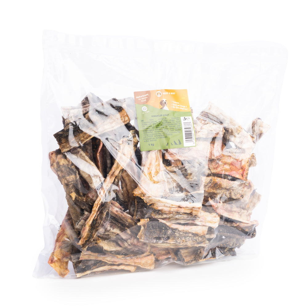 Getrocknete Aalhaut für Hunde (70g oder 1.000g)