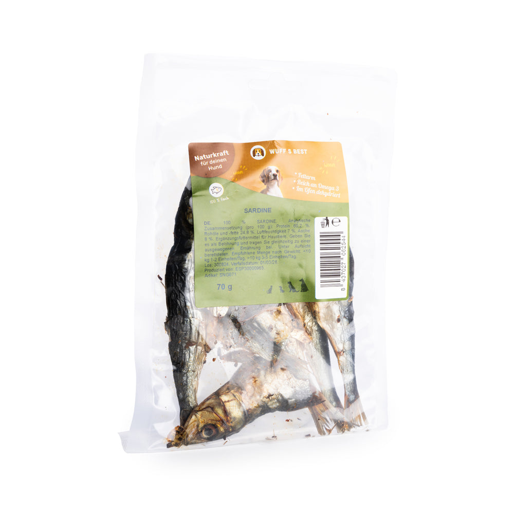 Getrocknete Sardinen für Hunde (90g oder 500g)