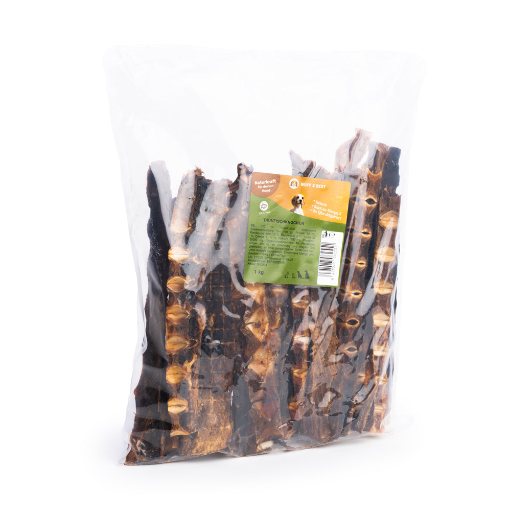 Große Thunfisch Knochen für Hunde (100g oder 1.000g)