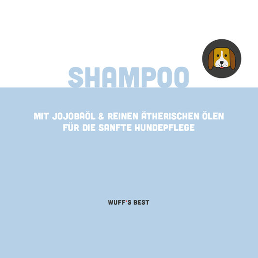 Hundeshampoo mit Jojobaöl und reinen ätherischen Ölen