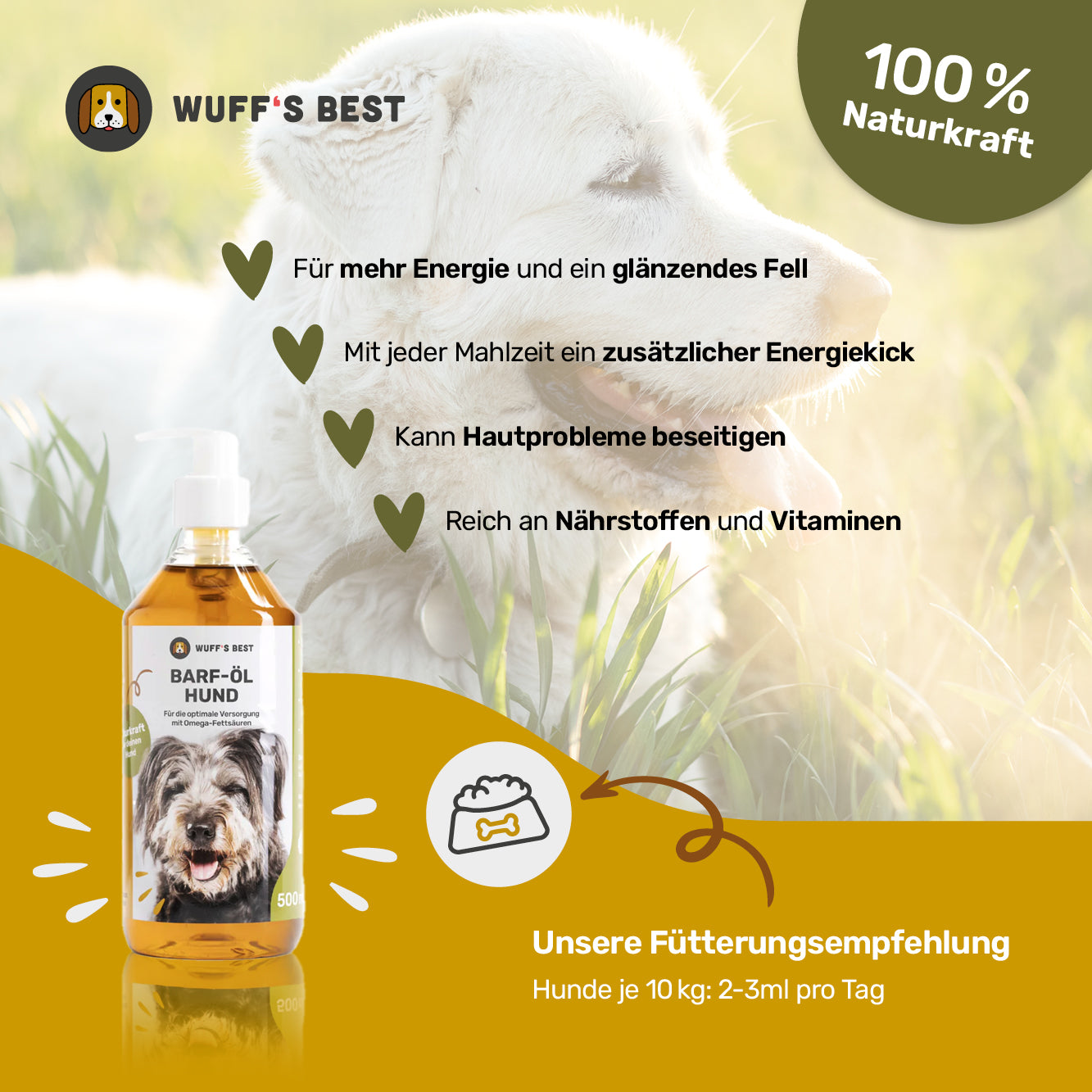 BARF-Öl Hund (500ml Flasche)