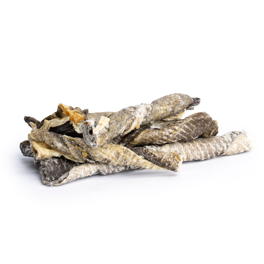 Fischhaut Twister für Hunde (70g oder 1.000g)
