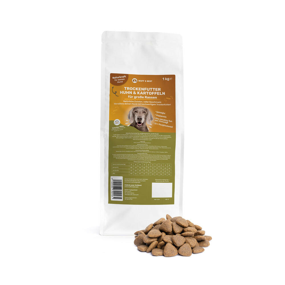 🎁 Hundefutter Huhn & Kartoffeln für große Rassen in 3 Größen (1kg, 5kg, 10kg) (100% off)