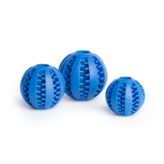 Zahnpflege Ball für Hunde (marine-blau) in 3 Größen